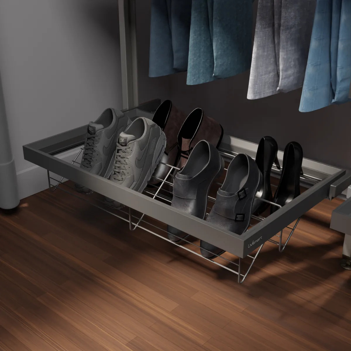 Ebco EB-Wardrobe Pullout 2 - Shoe Rack (Soft Close)